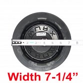 CAP-WX6-BR20 / Worx Alloy Gloss Black 5/6-Lug Bolt On Center Cap 3